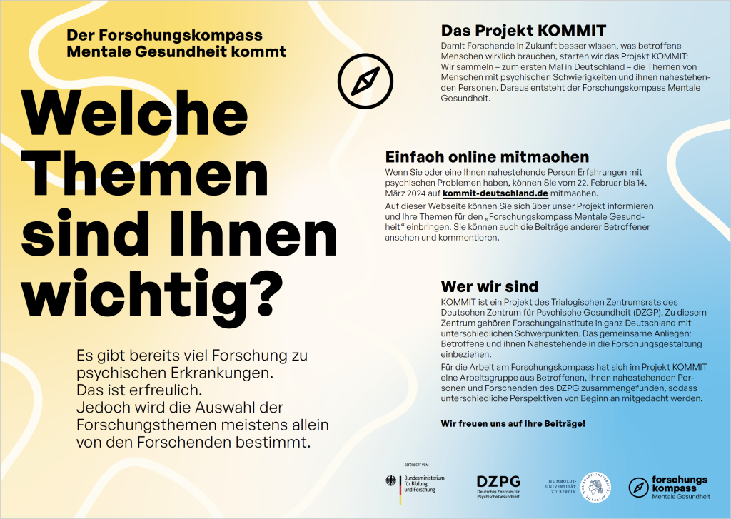 Flyer zum Projekt KOMMIT